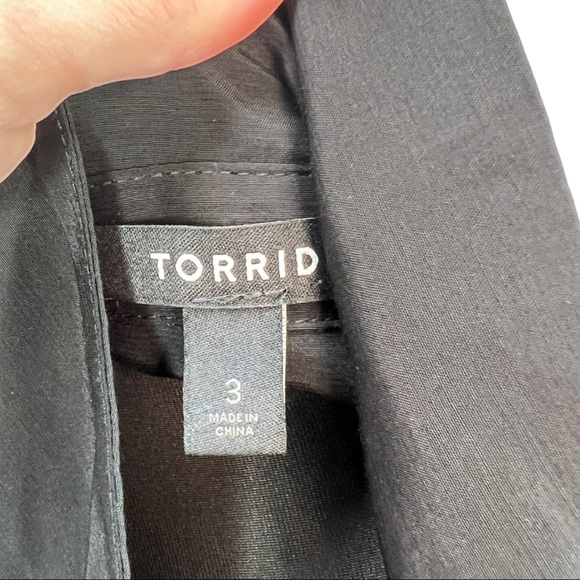 Black TORRID Textured Woven Boyfriend Blazer Size 3/3X - Picture 13 of 13